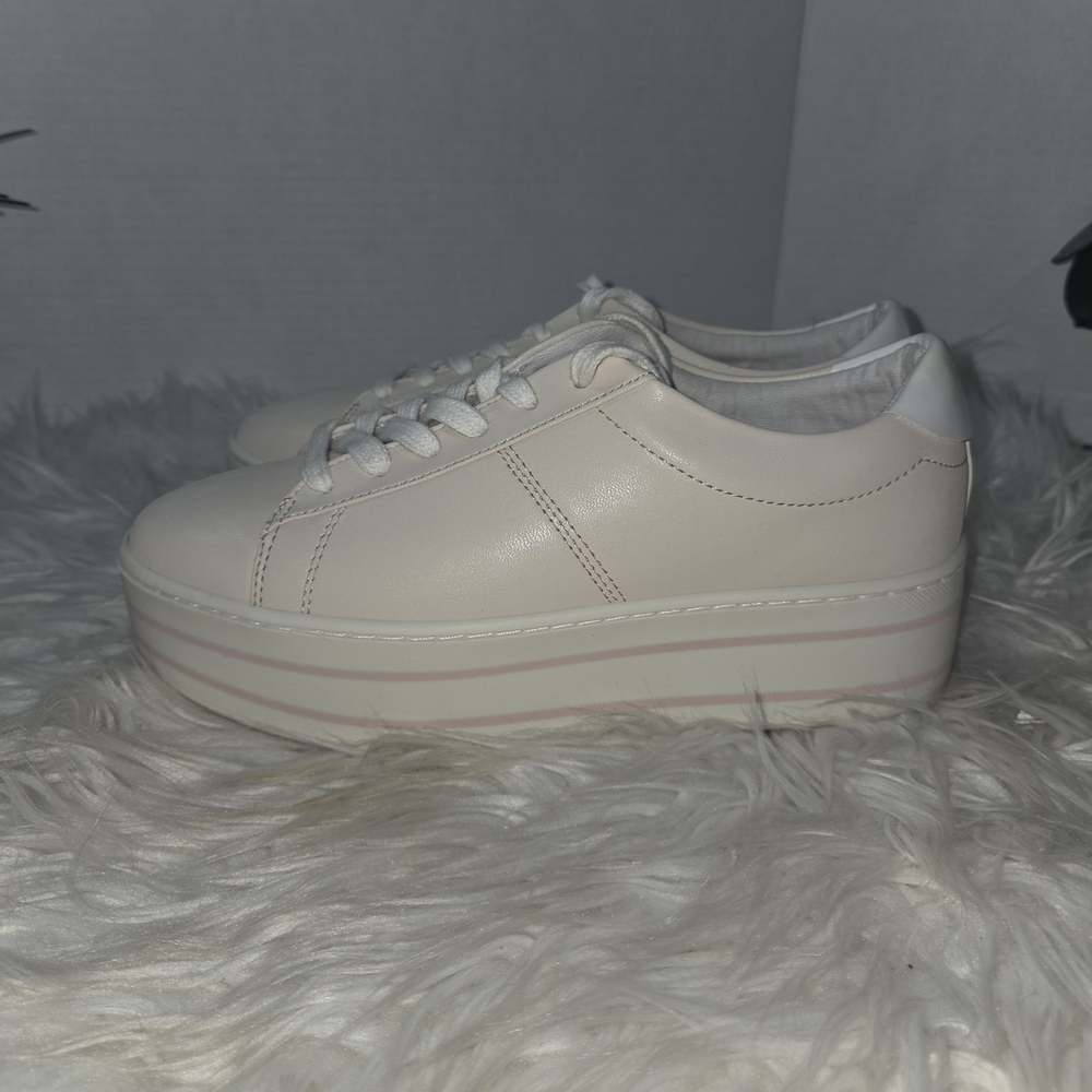 Zara Basic Collection Cream/light Pink Platform S… - image 5